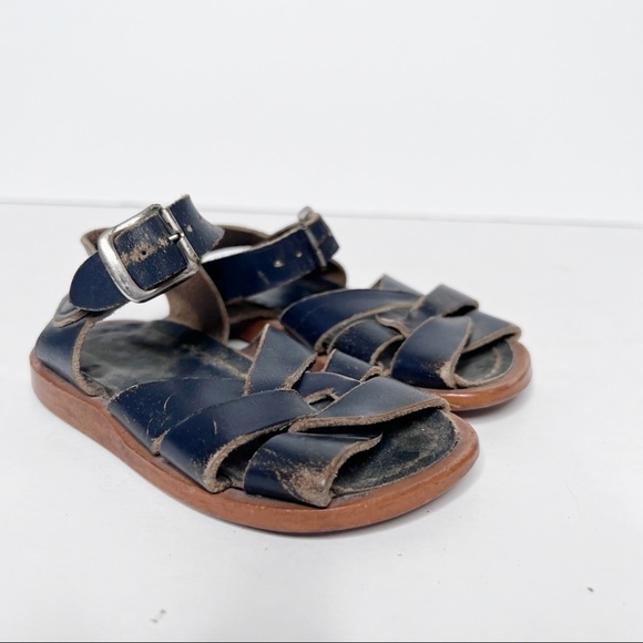 Salt Water Sandals Navy Blue Leather Sandals Toddler Size 5 - Picture 1 of 4